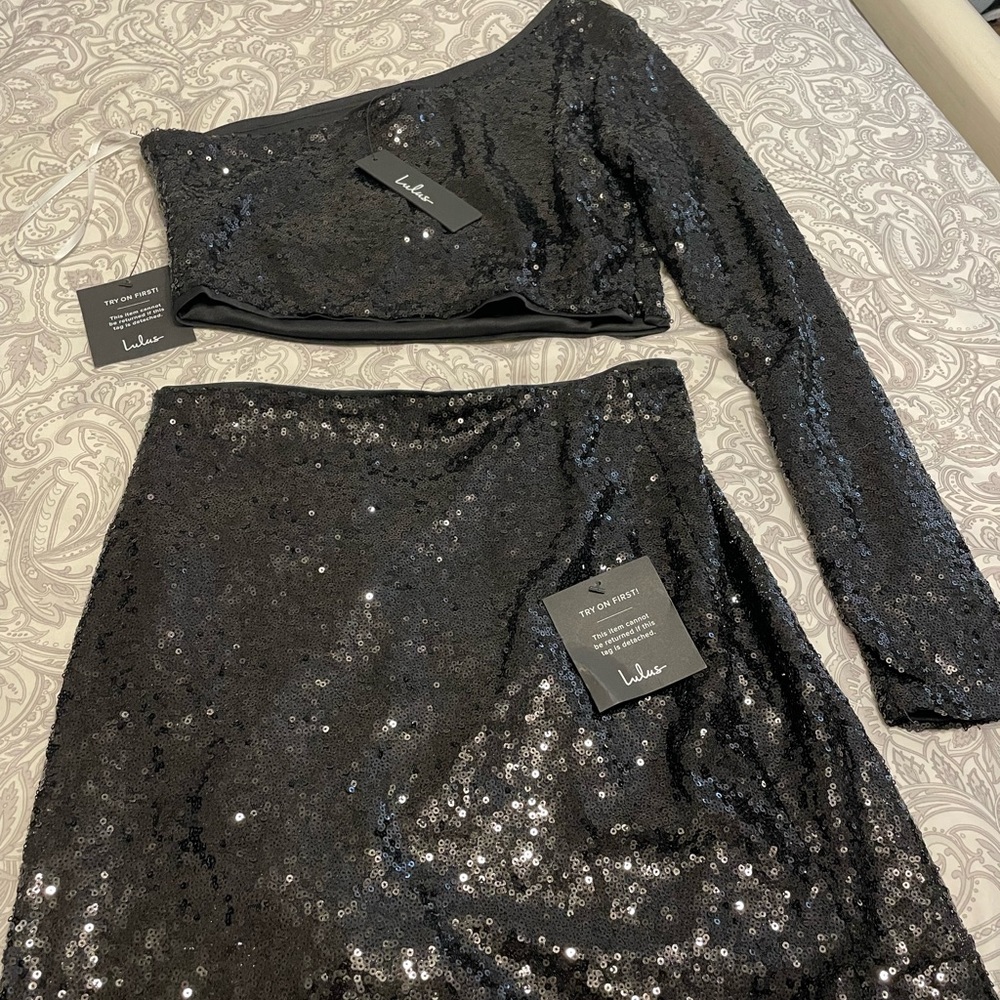Lulu’s Off Shoulder Top and Skirt
